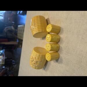 Vintage Corn on the Cob Salt and Pepper Shakers Set of 6